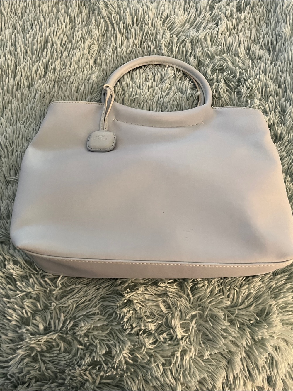 JONES NEW YORK NEW PALE BABY BLUE MARSHMALLOW SOFT TOTE